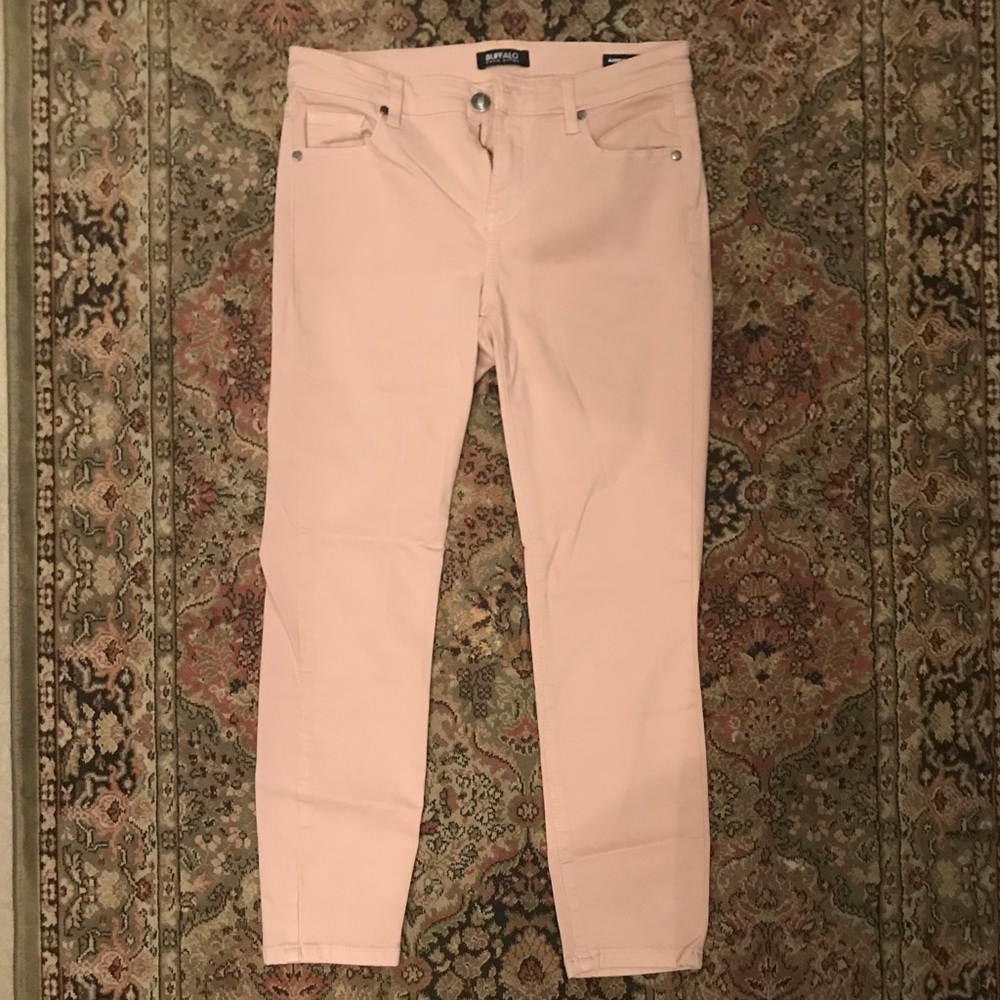 Buffalo David Bitton Pink Mid-rise Capri Jeans